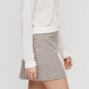 Wilfred New Classic Plaid Mini Skirt
